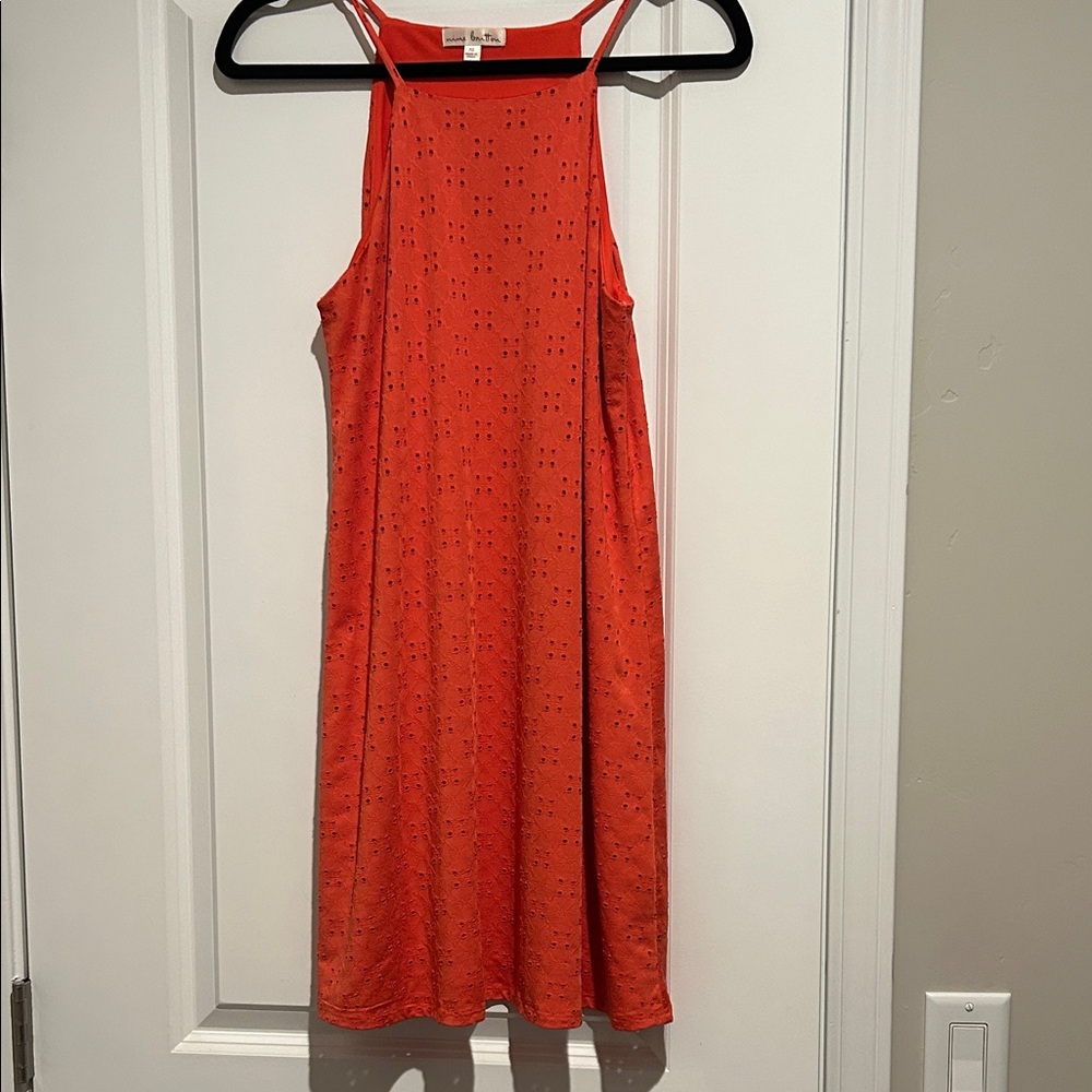 Nine Britton Vibrant Orange Midi Dress